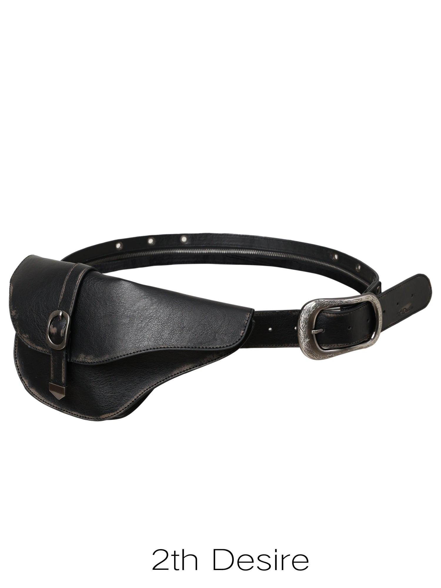 2th Desire Studded Statement Polyester Waist Belt With Metal Buckle Women Fashion Belts