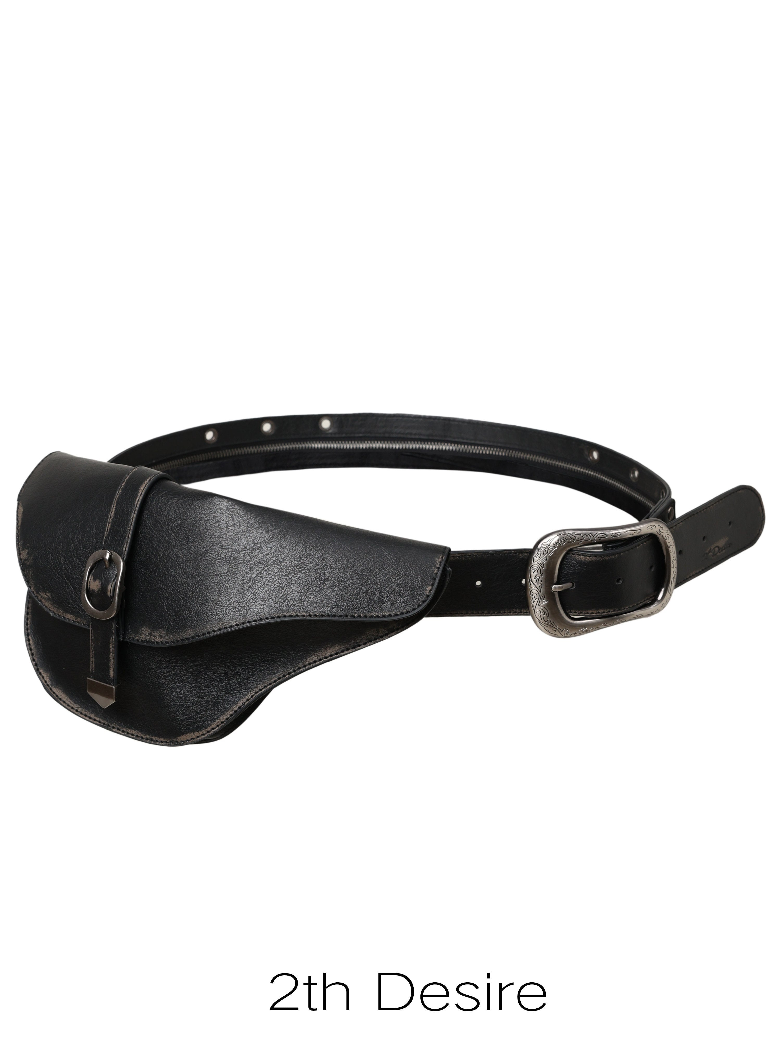 2th Desire Studded Statement Polyester Waist Belt With Metal Buckle Women Fashion Belts