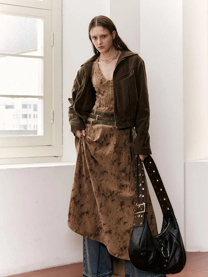 Vintage Black Metal Trimmed Tote Bag With Crossbody Strap