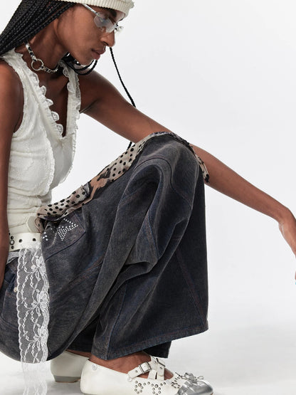 Vintage Bow Mary Jane Ballet Flats With Detachable Sock