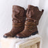 2th_Desire_Vintage_Brown_Stacked_Mid_Calf_Punk_Boots_MISSTT