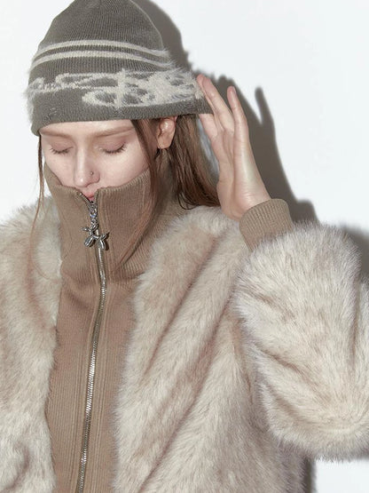 Vintage Cable Knit Beanie With Earflaps