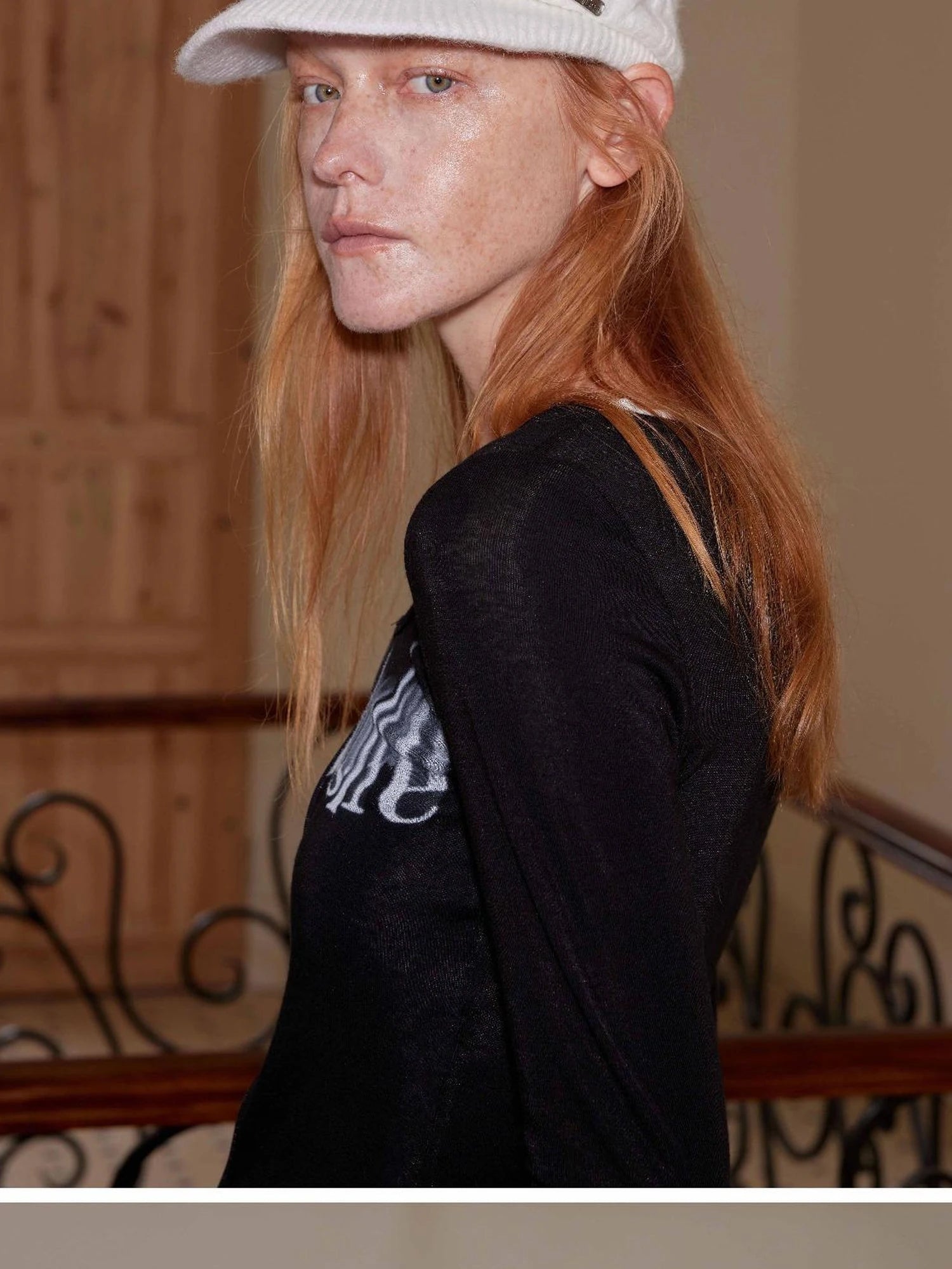 Vintage Cable Knit Beanie With Heart Design