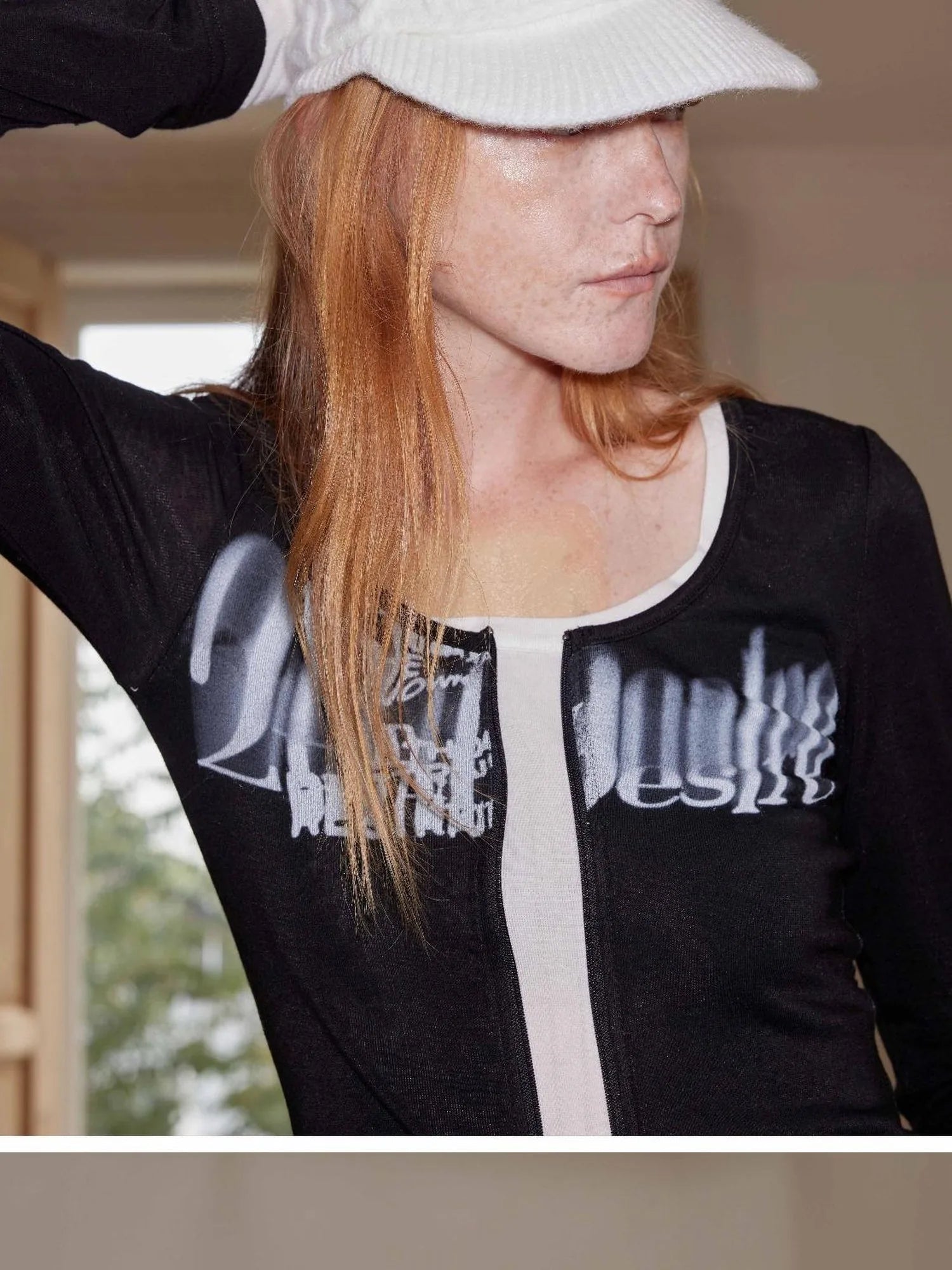 Vintage Cable Knit Beanie With Heart Design