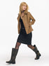 Vintage Fitted Motorcycle Jacket With Punk Detailing