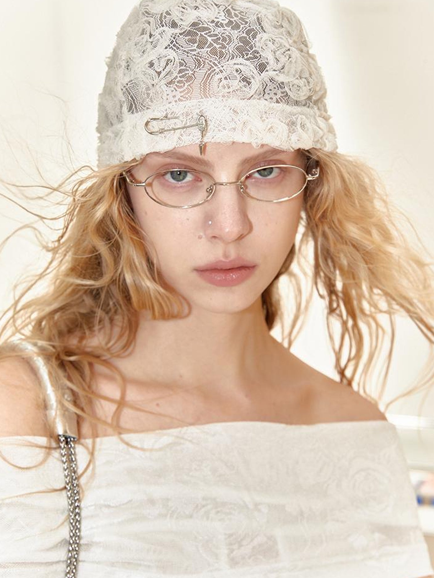 2th Desire Vintage Floral Lace Headscarf Cold Weather Headwear