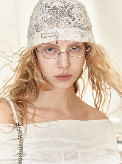 2th Desire Vintage Floral Lace Headscarf Cold Weather Headwear