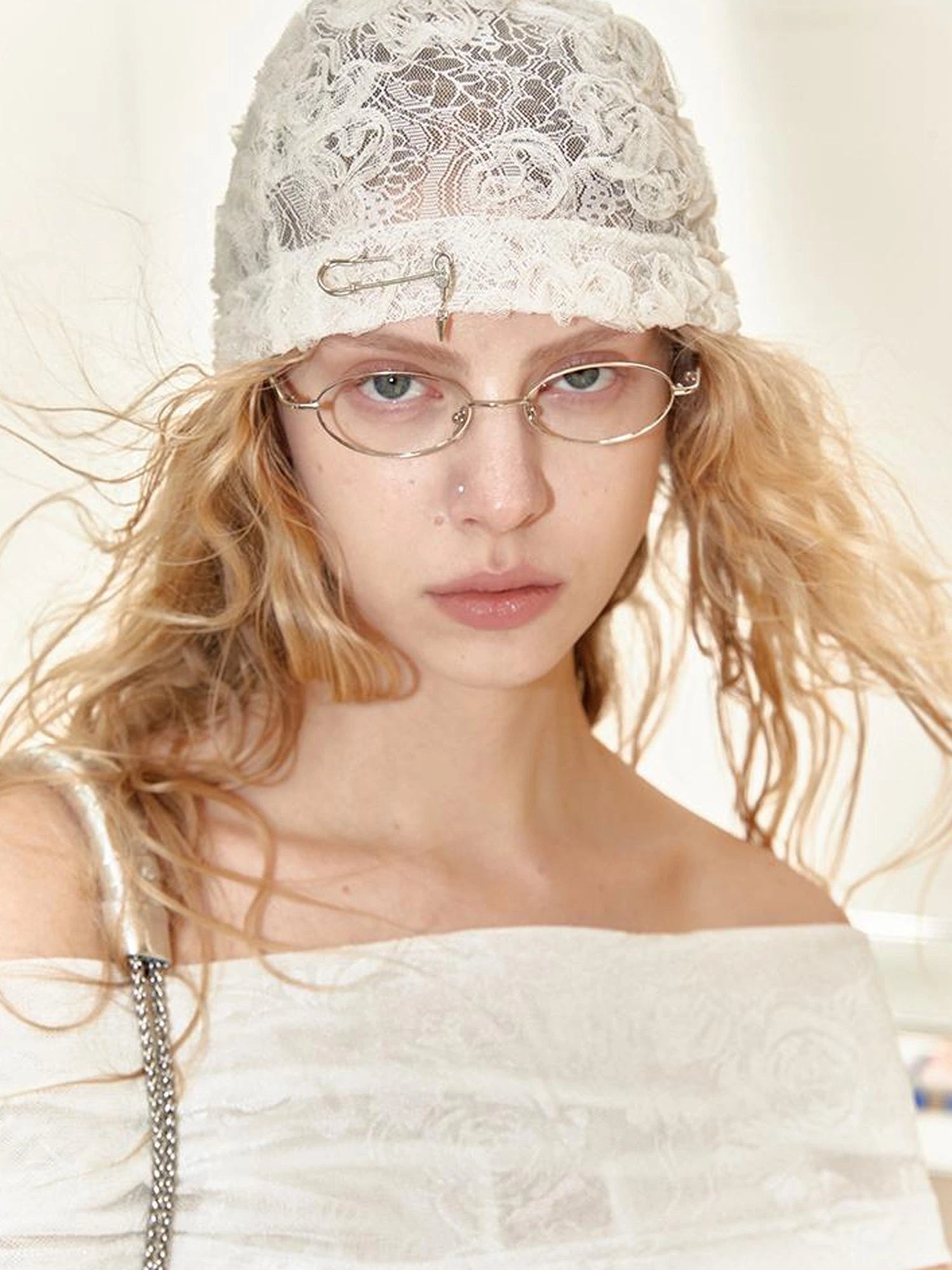 Vintage Floral Lace Headscarf Cold Weather Headwear