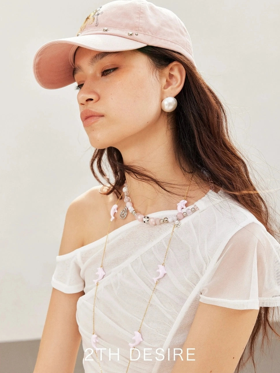 2th Desire Vintage Hibiscus Punk Studded Embroidered Baseball Cap Hat