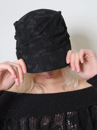 Vintage Lace Twist Fold Newsboy Cap For Women