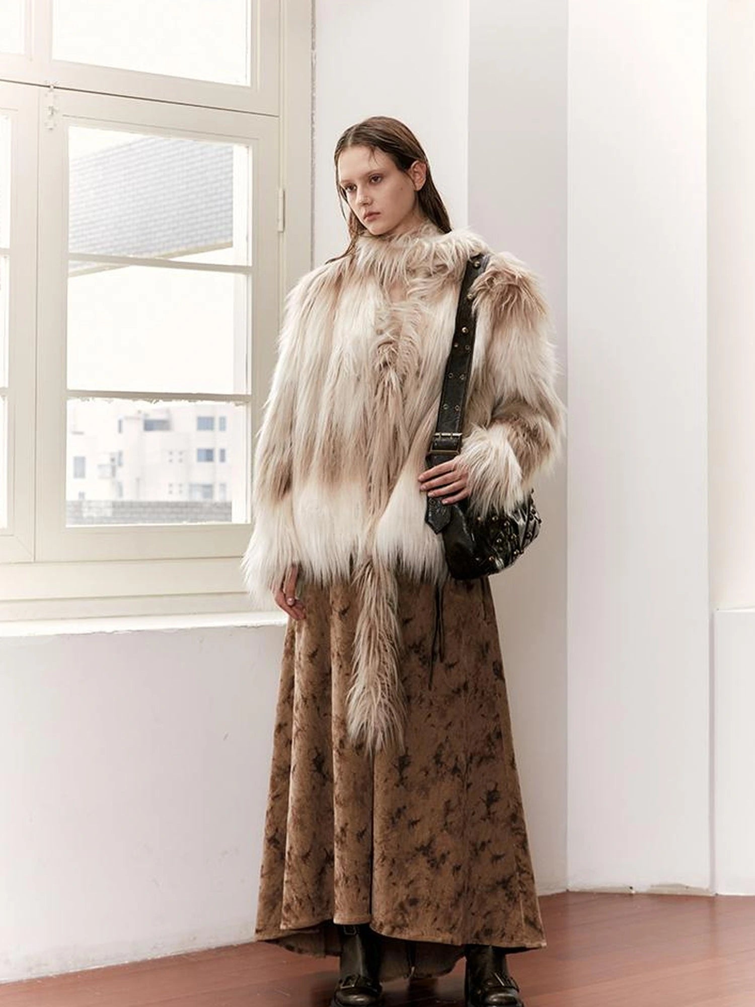 Vintage Velvet Sleeveless Long Dress With Multi Waist Belts