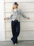 Vintage Washed Punk Print Twisted Hoodie