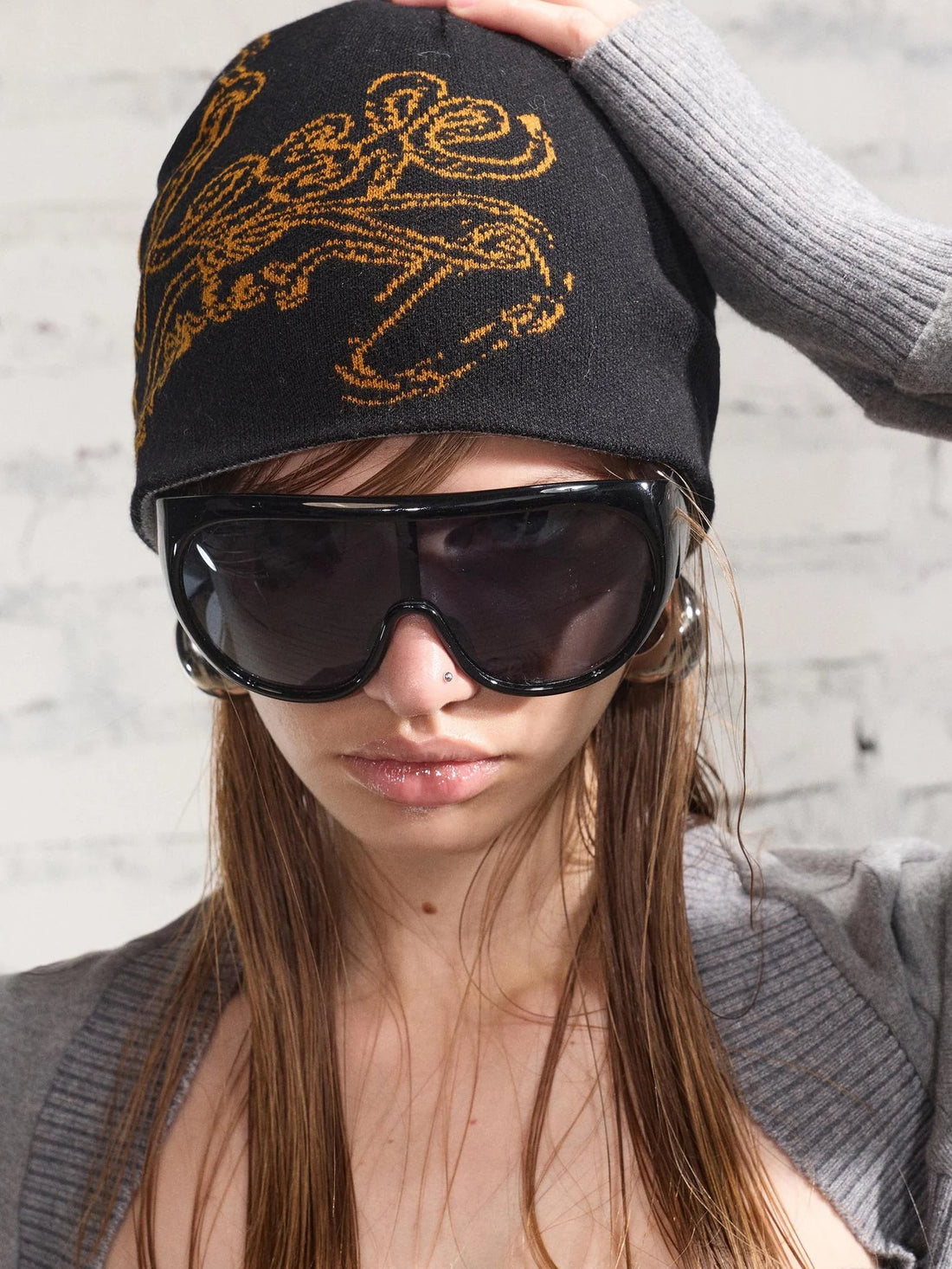 2th Desire Warm Foldable Reversible Knit Beanie Punk Style Women Casual One Size Hat