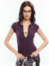 2th_Desire_White_Lace_Trim_V-neck_Cinched_Waist_Women&