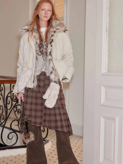 Winter Thick Down Coat With 90 Percent White Duck Down Removable Fur Hood