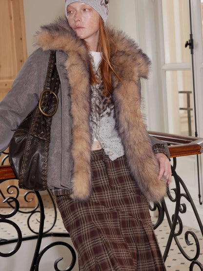 Winter Thick Down Coat With 90 Percent White Duck Down Removable Fur Hood