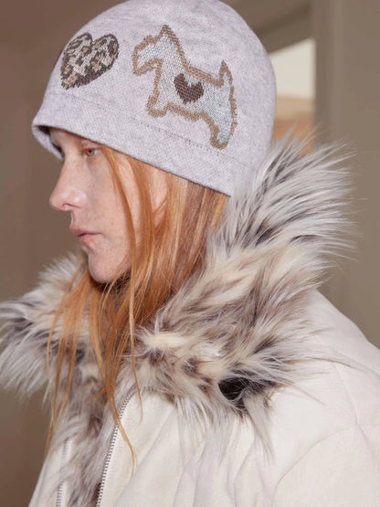 Winter Thick Down Coat With 90 Percent White Duck Down Removable Fur Hood