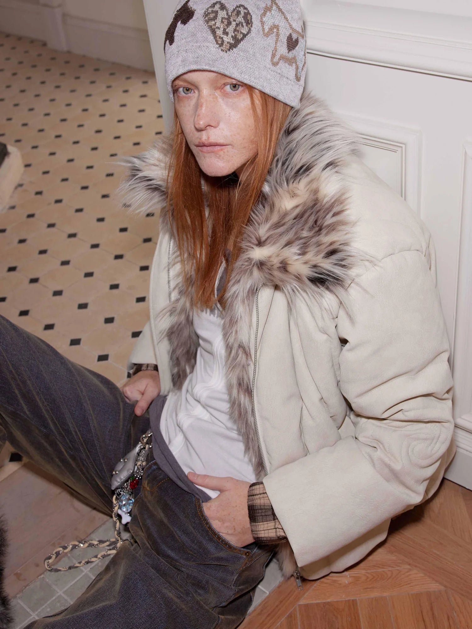 Winter Thick Down Coat With 90 Percent White Duck Down Removable Fur Hood