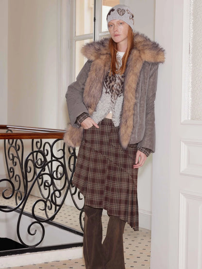 Winter Thick Down Coat With 90 Percent White Duck Down Removable Fur Hood