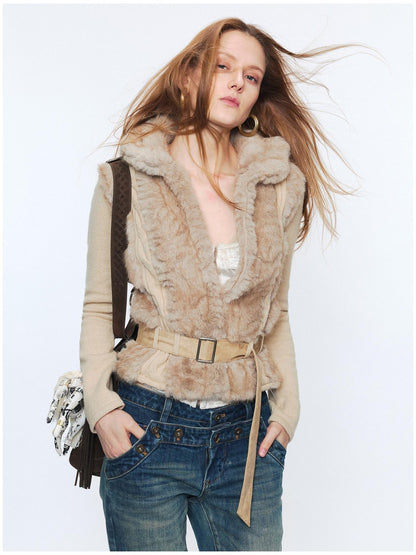 2th Desire Wool Blend Metal Trim Vintage Fitted Waist Women Knitwear Cardigans