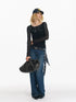 Wrapped Bead Hot Drilled Hollow Punk Slimming Top