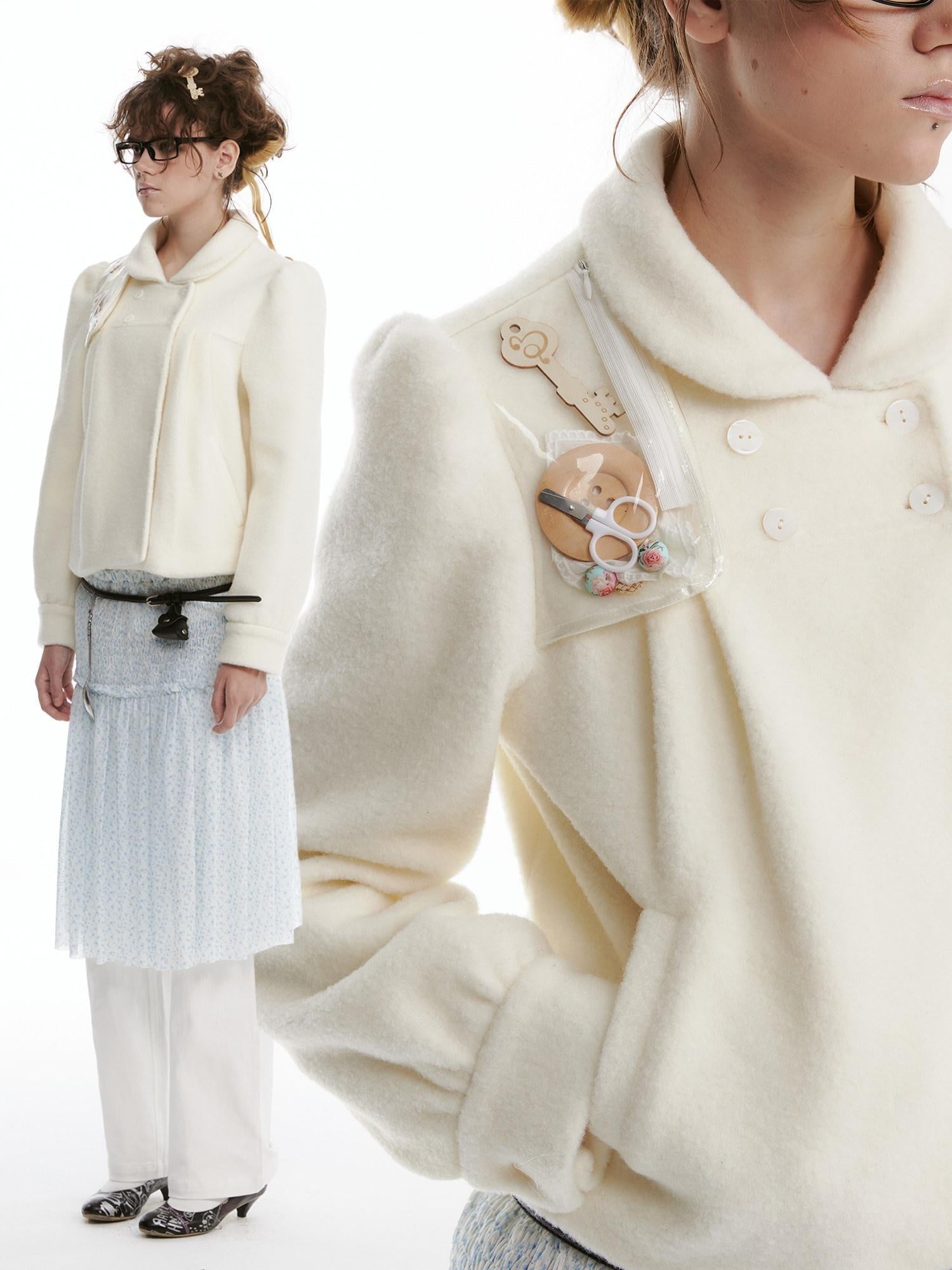nit alcove Vestes courtes pour femme en fausse laine d&