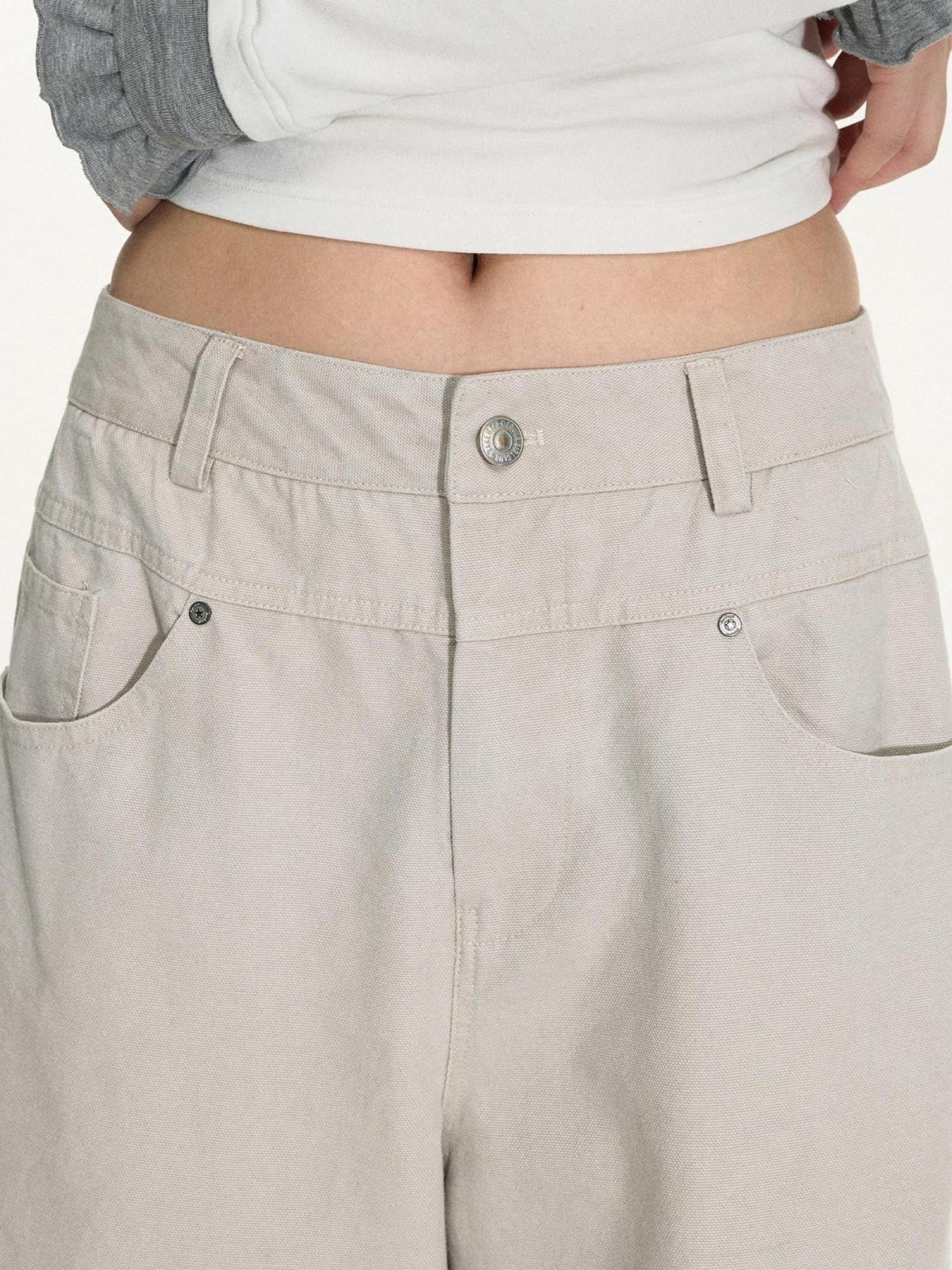 NAPSNAPS Distressed Graphite Wash Double Waist Women&