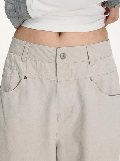 NAPSNAPS Distressed Graphite Wash Double Waist Women&