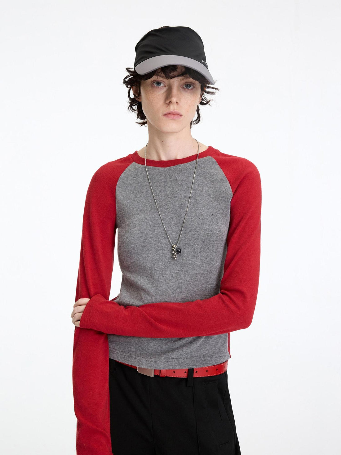 RUN TO THE FUTURE Slim Fit Casual Raglan Sleeve Striped Crew Neck Women Long Sleeve T-Shirts