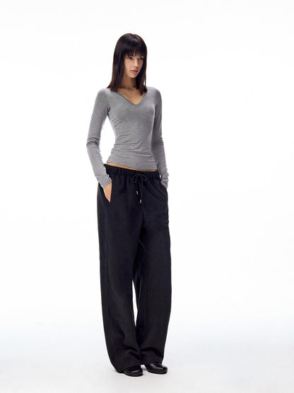 Northbutsouth Tricolor V-neck High Stretch Slim Women&