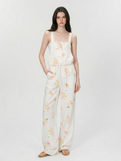 The NeverMore Pure Cotton High Waist Wide Leg Original White Casual Straight Pants