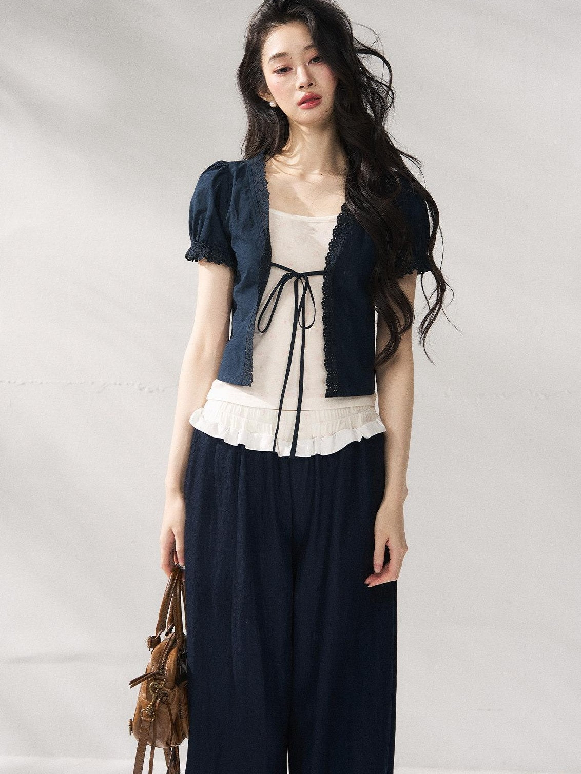 7Shiftin Floral Cami Two Piece Set Round Neck High Waist Women Casual Basic Crop Tops