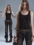 wear_And_tear_Printed_Camo_Black_Diagonal_Zip_Two_Way_Cinched_Waist_Women&