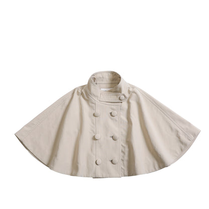 Northbutsouth_Mini_Cape_Double_Breasted_Small_Stand_Collar_Women&