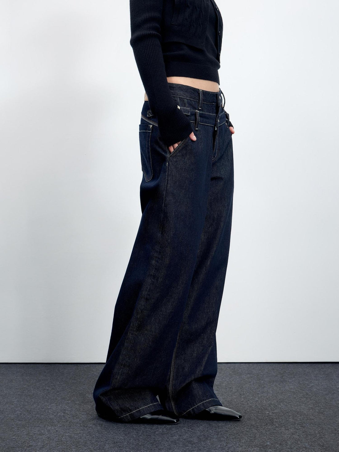 RUN TO THE FUTURE Washed Casual Loose Fit Natural Waist Womens Denim No Stretch Straight Jeans