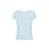 Northbutsouth Mehrfarbige, lockere Damen-T-Shirts aus Baumwolle und Modal mit gerolltem Saum, U-Ausschnitt und kurzen Ärmeln