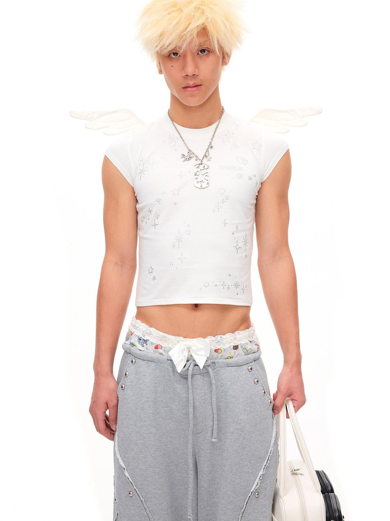 CFIERCE Starlight Rhinestone Angel Wing Women&