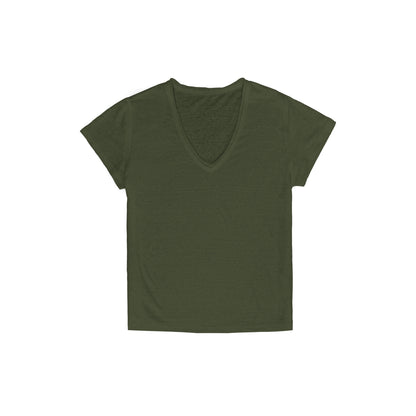 Northbutsouth_Multicolor_Snowflake_V-neck_Rolled_Hem_Women&
