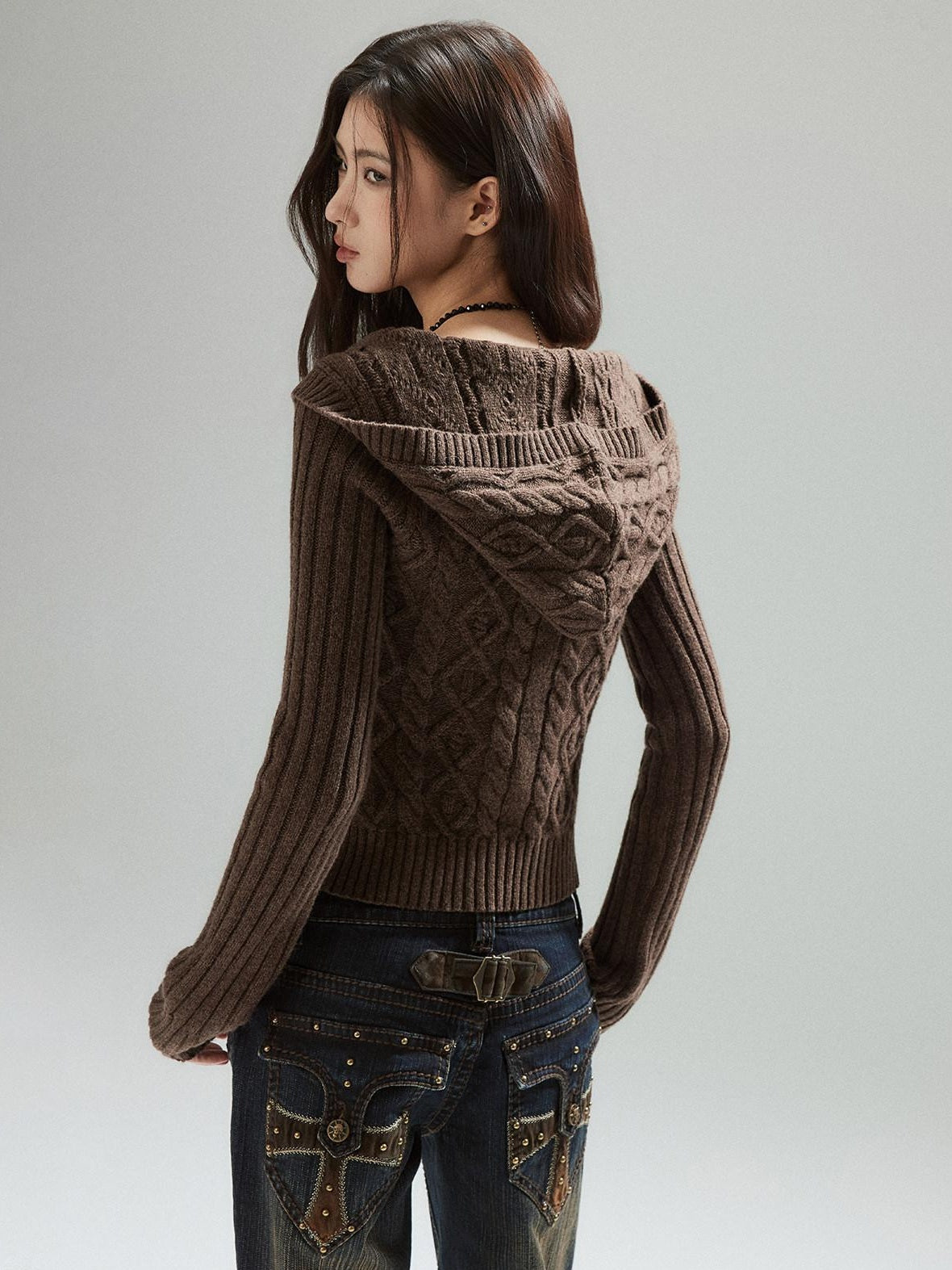Low pixel Wool Blend V-neck Slim Pullover Two Piece Cami Set Casual Sweaters