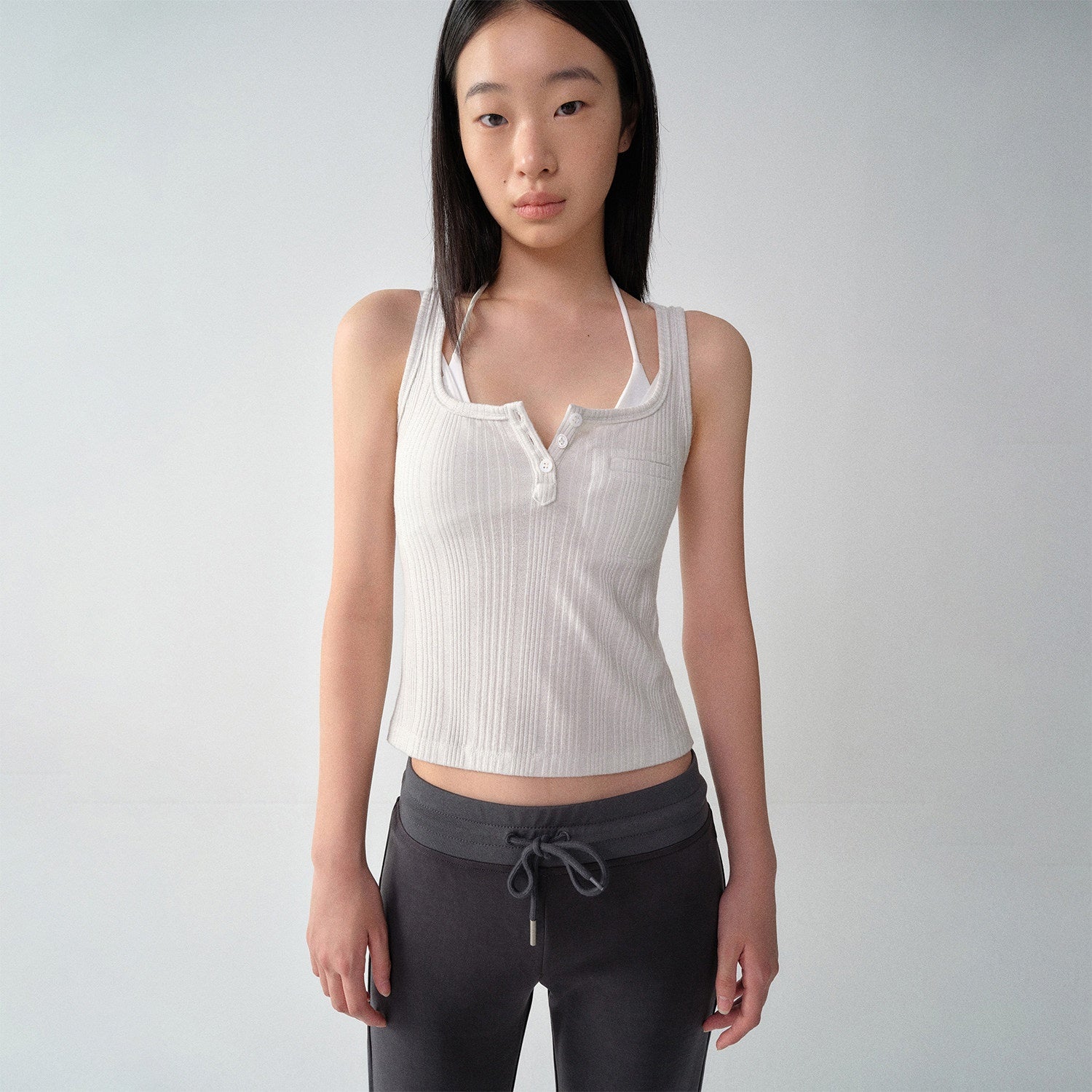 RUN_TO_THE_FUTURE_Original_Design_Shimmer_Sequin_Button_Slim_Fit_Women_Viscose_Blend_Tank_Tops_MISSTT