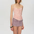 The NeverMore Soft Stretch Slim Fit Spaghetti Strap Short Cinnamon Pink Women Casual Camisoles
