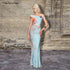 The NeverMore Elegant High Waist One Shoulder Mermaid Stretch Polyester Vacation Maxi Dresses