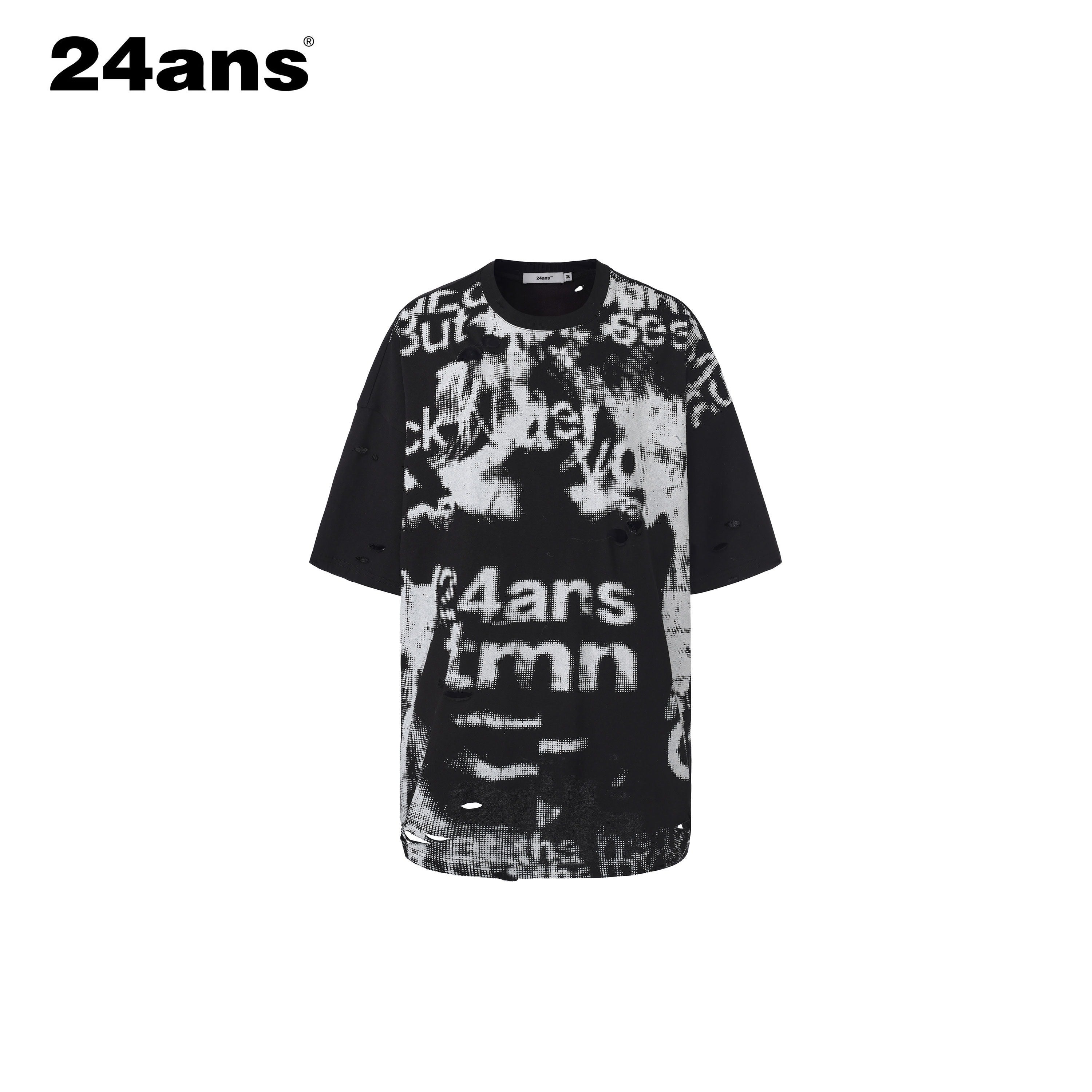 24ans_100_Percent_Cotton_Non_Fade_Loose_Crew_Neck_Unisex_Printed_Short_Sleeve_T-Shirts_MISSTT