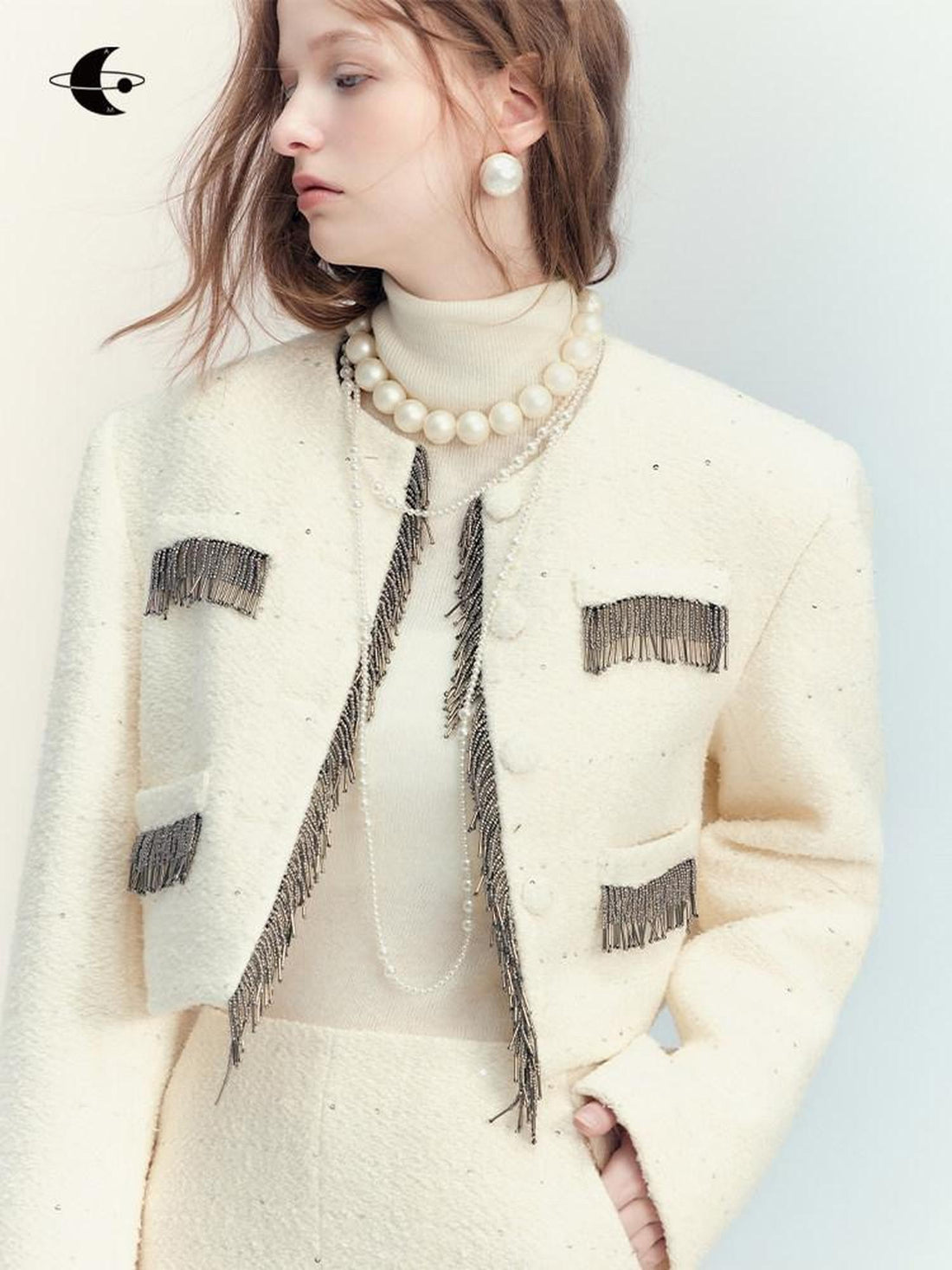 AnnoMundi Sequin Textured Boucle Two Piece Women&
