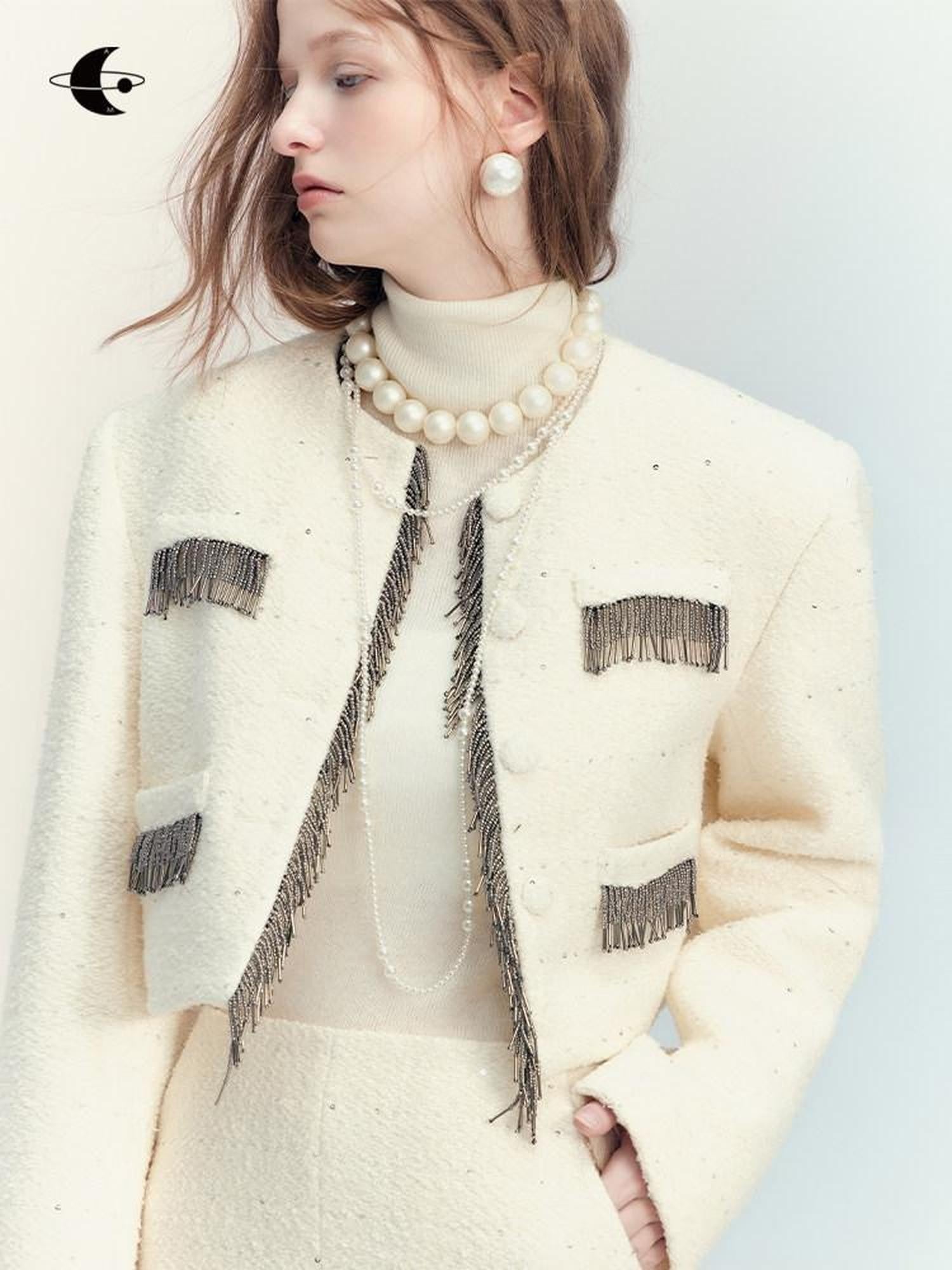 AnnoMundi Sequin Textured Boucle Two Piece Women&