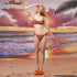 The_NeverMore_Red_Ruffled_Layered_Skirt_Shorts_Casual_Polyester_Two_Piece_Women_Bikini_MISSTT