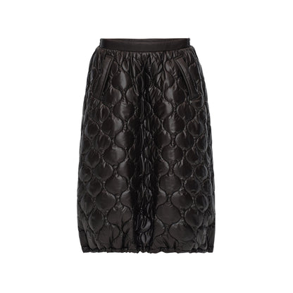 Northbutsouth_Black_And_White_Gourd_Pattern_Quilted_Drawstring_Hem_Women&
