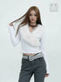 3MODE American Fur Collar V-neck Slim Women&