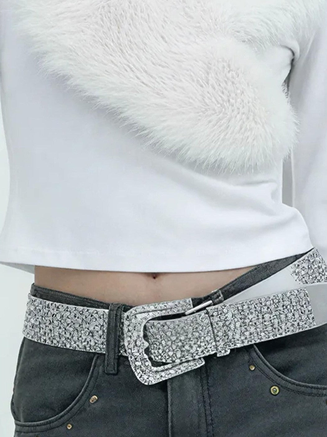 3MODE American Fur Collar V-neck Slim Women&