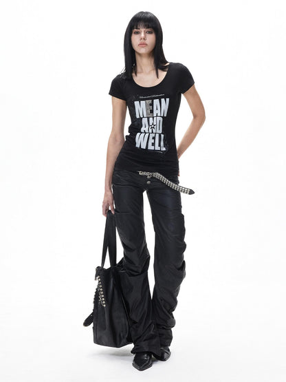 3MODE American Retro Letter Print Women&